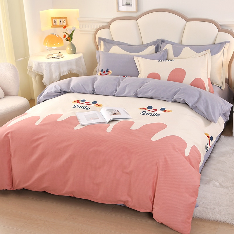 高級起毛綿の純綿ホームダブル肌に優しい春と秋のシーツ冬用掛け布団カバー寝具の4点セット