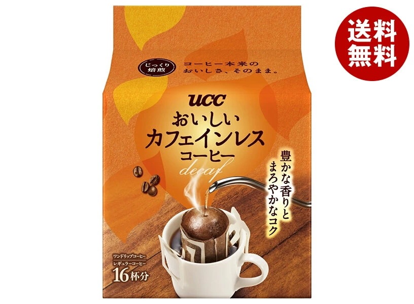 UCC おいしいカフェインレスコーヒー ワンドリップコーヒー (7g×16P)×12(6×2)袋入