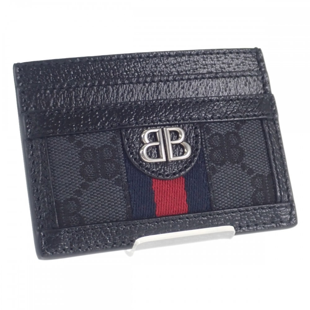 ハッカープロジェクト 680386_2103X カードケース ポリウレタン レザー ブラック メンズ【Aランク】