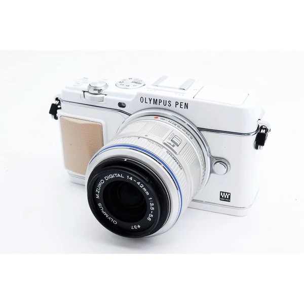 【中古】オリンパス OLYMPUS E-P5 ホワイト レンズセット 美品 SDカード付き