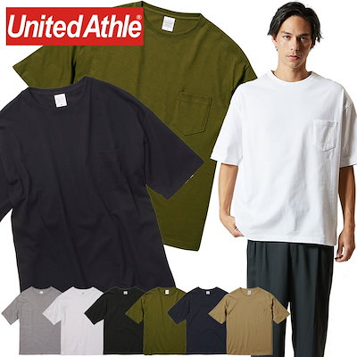 他サイト： ビッグシルエット ポケット付 Tシャツ 半袖 メンズ レディース 無地 5.6オンス 5008の商品画像