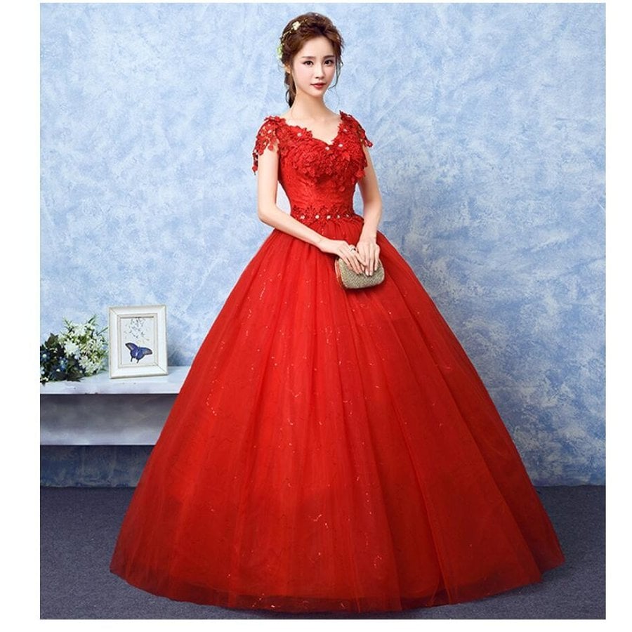 ウエディングドレス パーティードレス ナイトドレス ステージ衣装 二次会 Aライン 結婚式ドレス ロ 4,855円