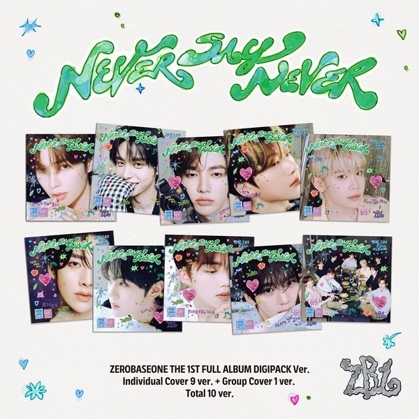 [MEGA] [10種セット] (DIGIPACK Ver.) ZEROBASEONE [NEVER SAY NEVER] 正規1集アルバム チャート反映