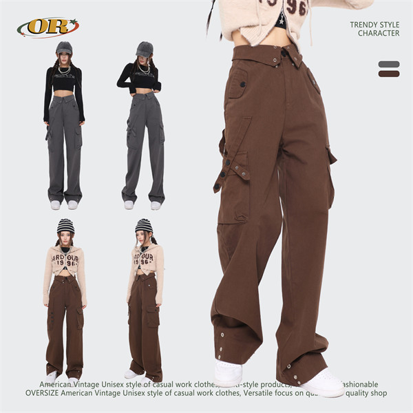 カーゴパンツ ベイカーパンツ レディース 男女兼用 ゆったり デニム ストレート ルーズ ズボン ボトムス メンズライク おしゃれ かわいい シンプル 無地 楽 動きやすい 女性用 薄手 10分丈 5,631円