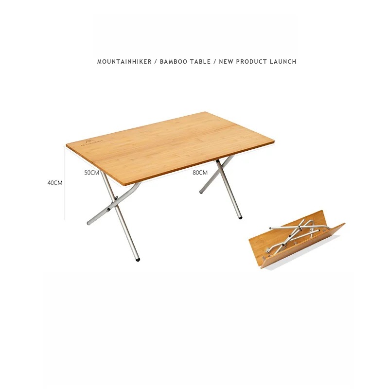 折りたたみ式で持ち運び可能な竹製ベッド,ピクニックテーブル,アルミニウム合金,新しい