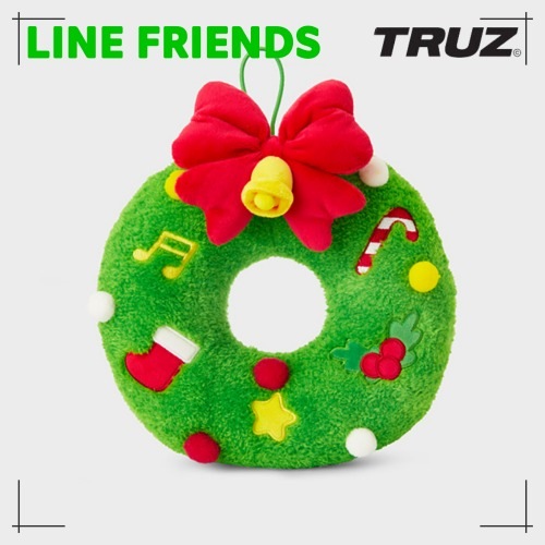 ラインフレンズ TRUZ ミニ ミニニ ホリデー ぬいぐるみリース 韓国雑貨 かわいい