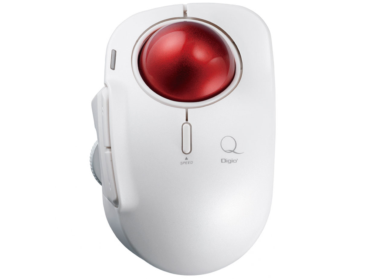Digio2 MUS-TRLF184W [ホワイト]小型無線5ボタンレーザー式人差し指トラックボール