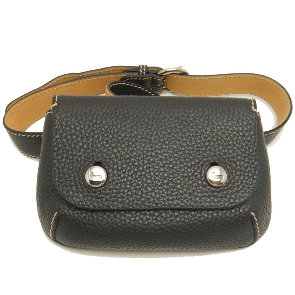 2WAY ウエストバッグ レザー ブラック レディース /253092【中古】