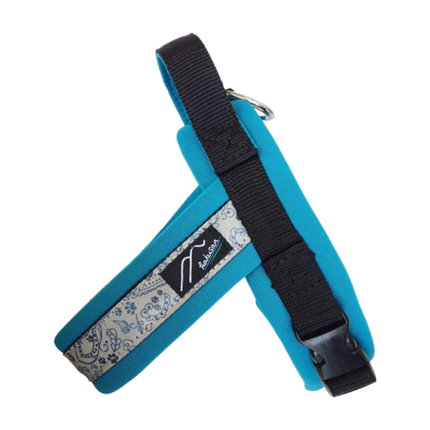 [ハクサン] オリジナルハーネス【ジャストフィットドラゴンハーネス (サイズ1, ブラック×ターコイズ) 5,880円