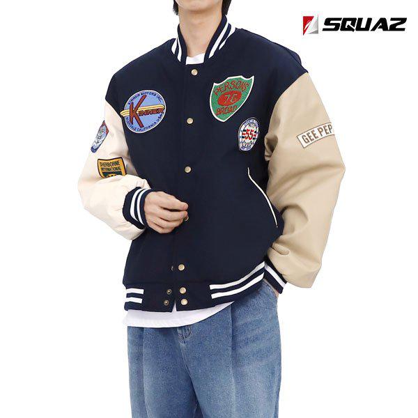 メンズ ボンバージャケット 野球ジャンパー スタジアムジャンパー アウター バーシティジャケット SCON002