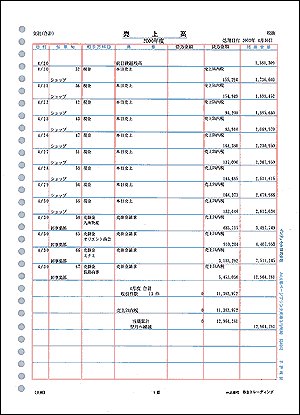 弥生 元帳3行明細用紙 1000枚 335001