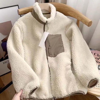 MANGO♡ BETHOVEN♡ボアコート Qoo10] 超目玉新品 ボアコート 防寒コート ポケ