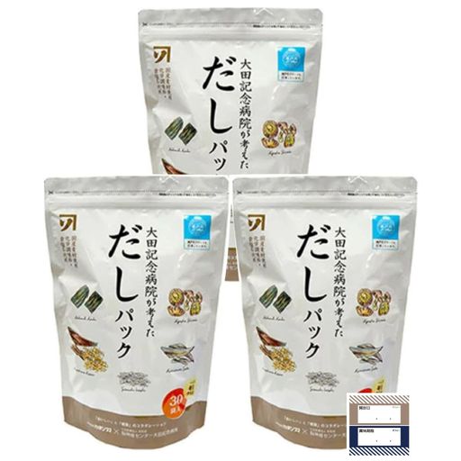 大田記念病院が考えただしパック 30袋 ((10gx10p) x3) × 3袋 ギフロー 商品管理シール 和風だし カネソ