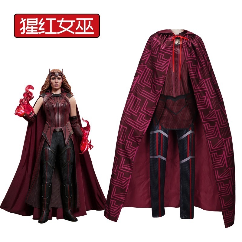 マーベル Tv シリーズ ワンダヴィジョン スカーレット ウィッチ コス スーツ アベンジャーズ アライアンス スカーレット ウィッチ コスプレ スーツ