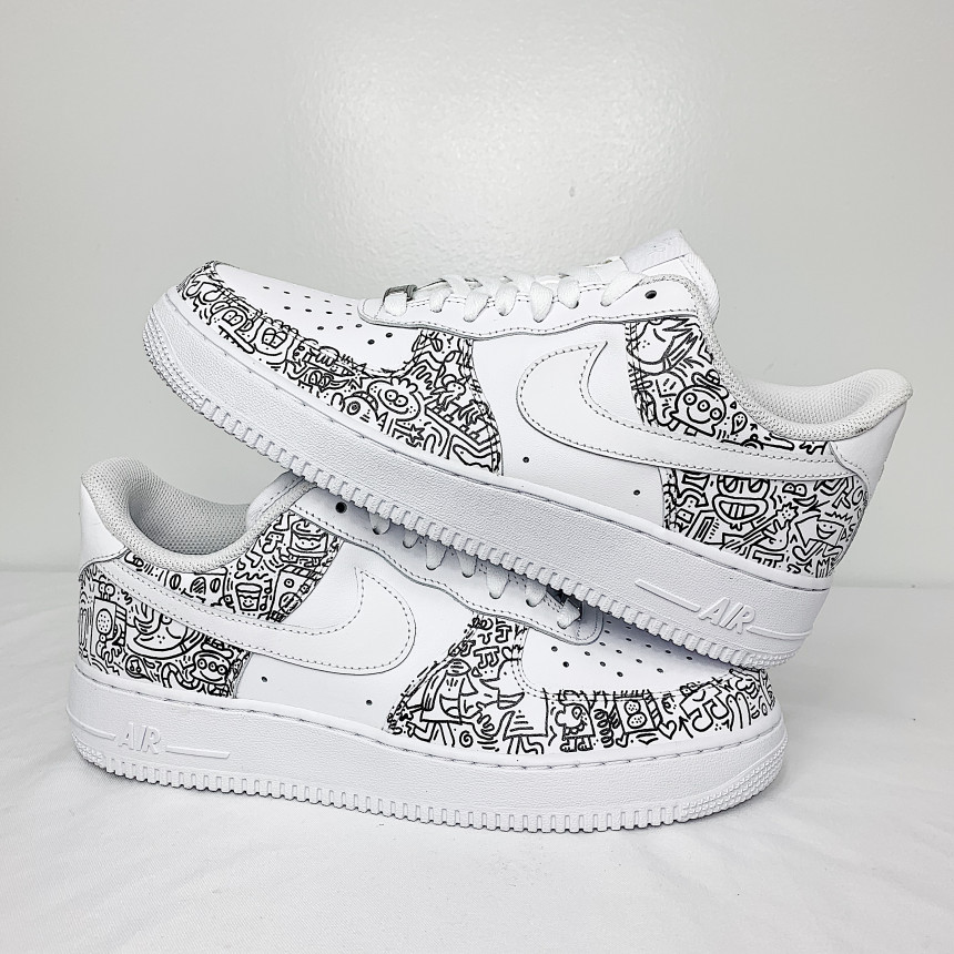 NIKE Air Force1 土方カスタム男女兼用シューズ