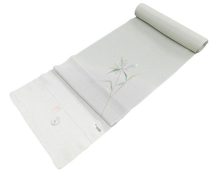 夏物 付下げ 反物 正絹 五泉 絽 草花模様 付下げ訪問着 丹後ちりめん 新品 未仕立 wb3006