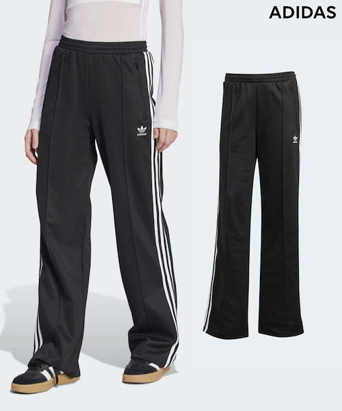 Qoo10 adidas ラインストーン ベルベットパンツ 無地