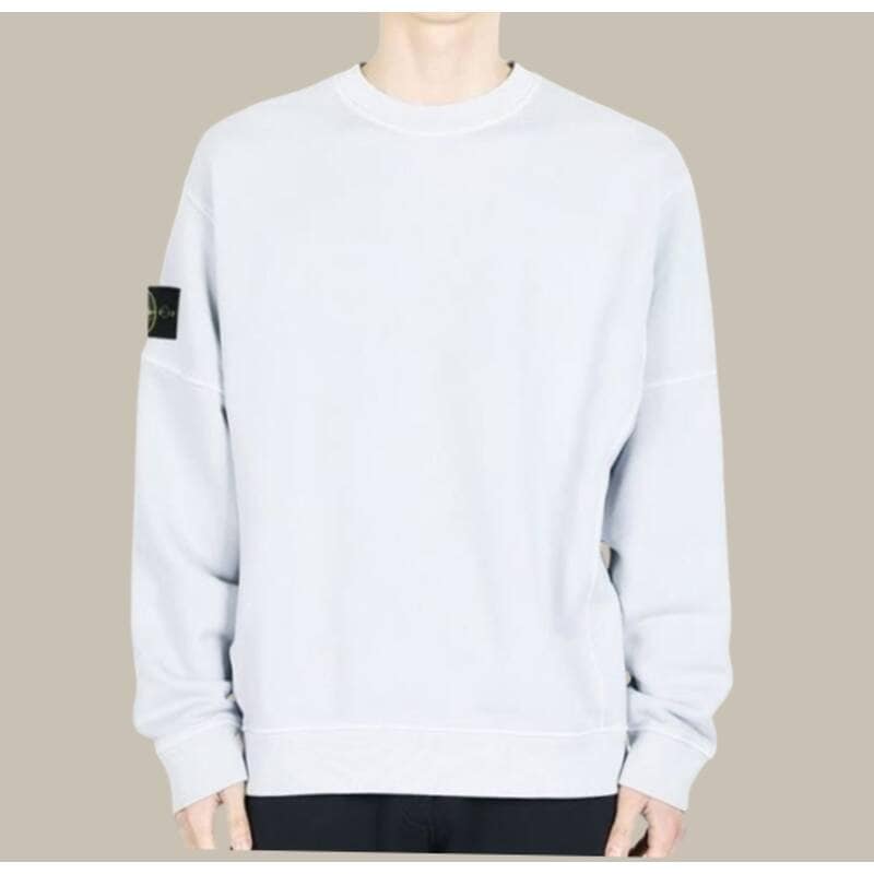 ディモント・ストーン メンズ ワッペンパッチ クルーネックTシャツ（ブルーグレー） K1S15 6100032 S0045 V0161