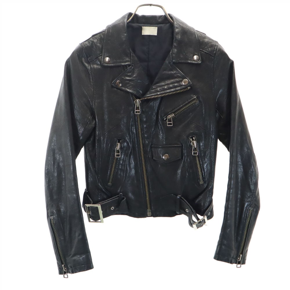 ナイングラウンド ゴートレザー ダブルライダースジャケット F ブラック Nine ground レディース