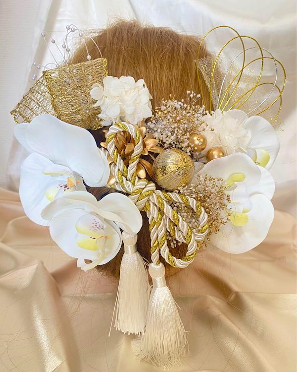 Qoo10] 胡蝶蘭髪飾り 結婚式 成人式 七五三 髪