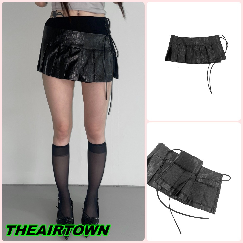 【THEAIRTOWN】leather layerd belt