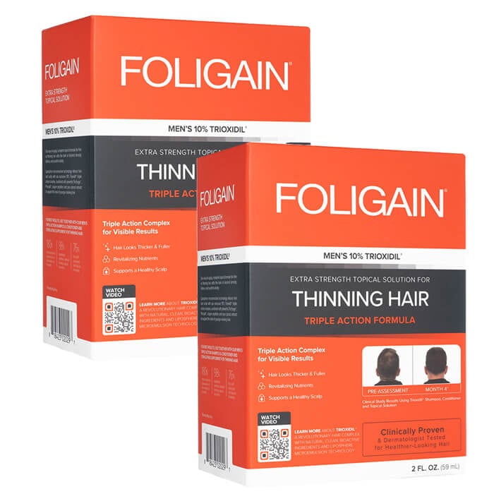 2箱 男性用 トリプルアクション フォーミュラフォーシニングヘアー59ml フォリゲイン 男性用ヘアケアスプレー 海外発送 日時指定不可 国際郵便発送