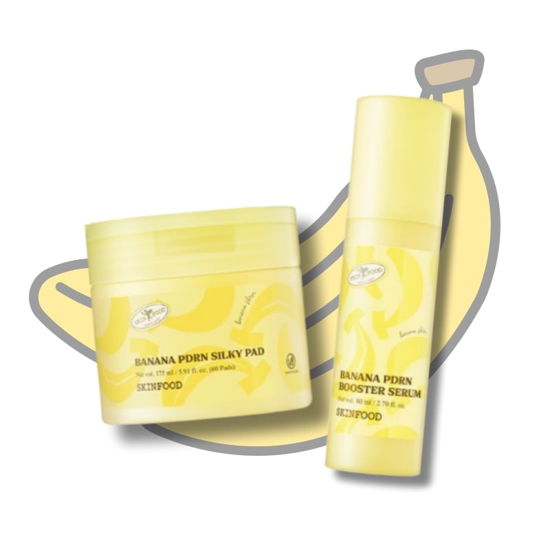 [新作 コスメ] バナナ PDRN シルキーパッド 175ml（60枚入)×1個+ブースター セラム 80ml×1個 +GIFT マスク ランダム1種 プレゼント