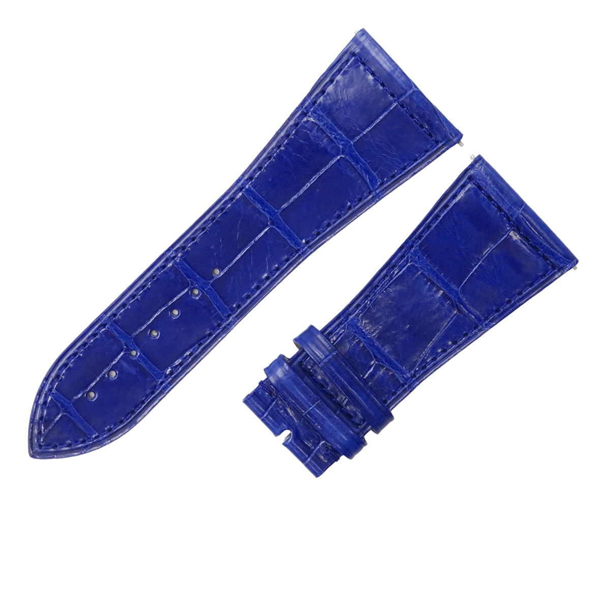 マスタースクエア 6000 KING用 クロコバンド メンズ 未使用 純正 シャイニー 艶 30mm ブルー 青 3年保証