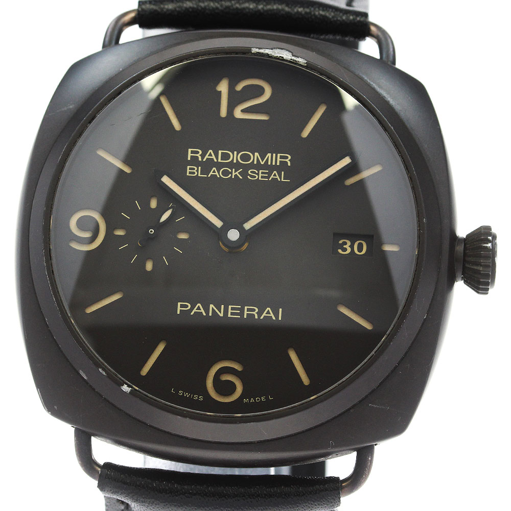 パネライ PANERAI PAM00505 ラジオミール コンポジット ブラックシール3デイズ スモールセコンド デイト 自動巻き メンズ _832281【中古】
