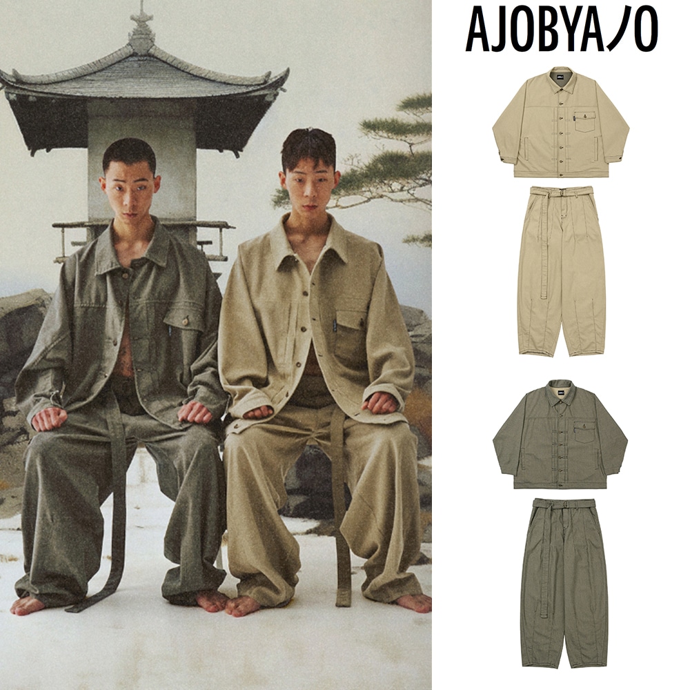 【AJO AJOBYAJO】 [SET] Batwing Two-Tone Twill SET