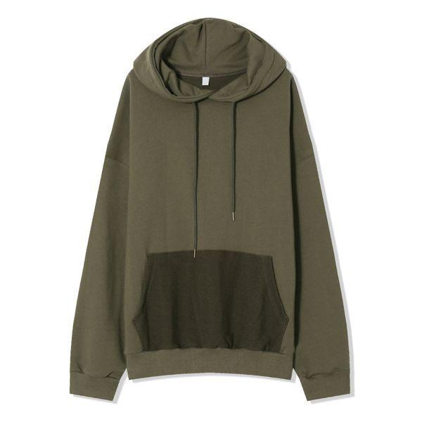 メンズ ターンオーバー スウェット トレーナー フード付き Tシャツ AC TSA Q055 カーキ_P406184633