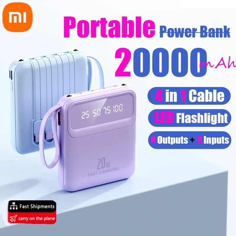 Xiaomi-ポータブル急速充電パワーバンク,屋外用バッテリー充電器,iPhone, Samsung, Huawei,20000mah,pd20w,2024用 - 509