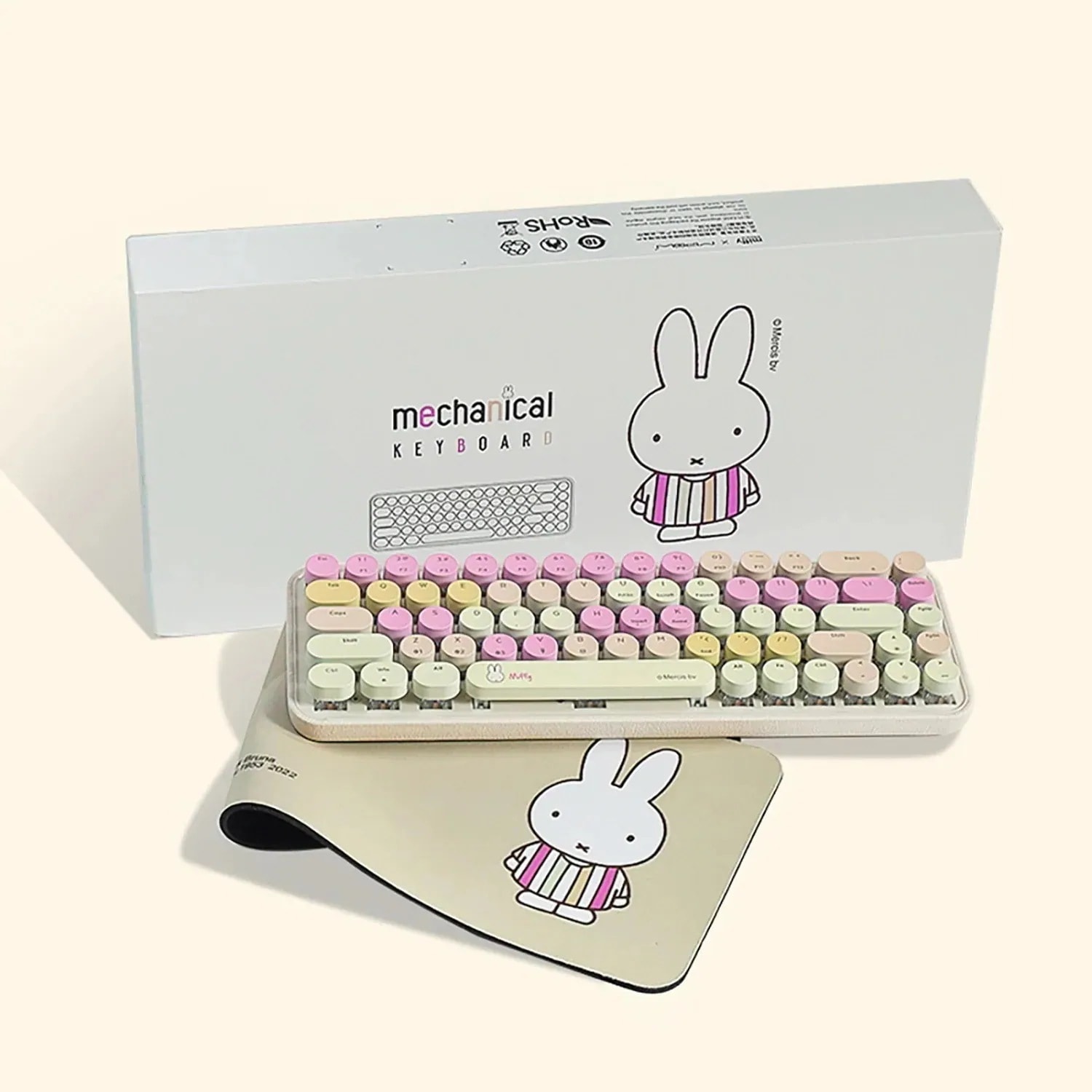 ミッフィーbluetoothメカニカルキーボードワイヤレスbluetoothメカニカルキーボードbluetooth ipad女子かわいいタブレット30パーセント割引