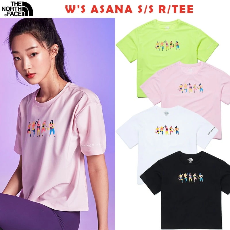 韓国正規品保証 関税負担なし NT7UM33J W ASANA S/S R/TEEデイリー 基本 着装 男子 女子 人気 韓国 ファッション 男女共用 アウトドア