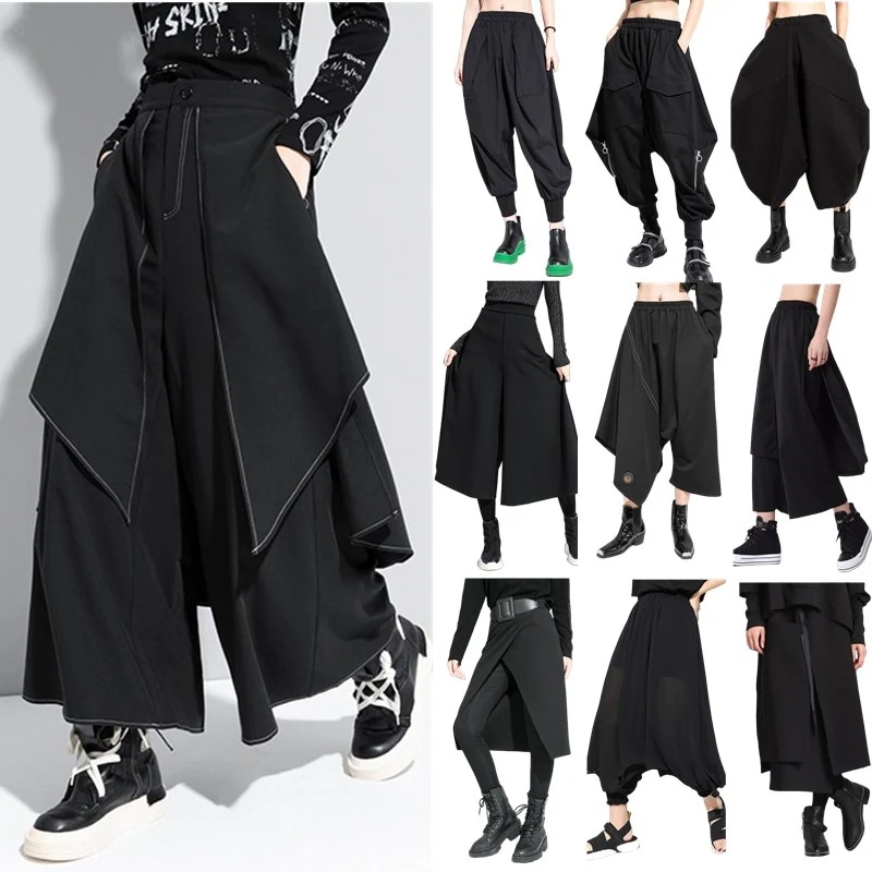 【Y.M.T】ワイドパンツ レ今週の割引は 25% オフですディース サルエルパンツ 秋冬/春夏 2タイプ おしゃれ ロングパンツ ゴム ハイウエスト キュロットスカート メガ割