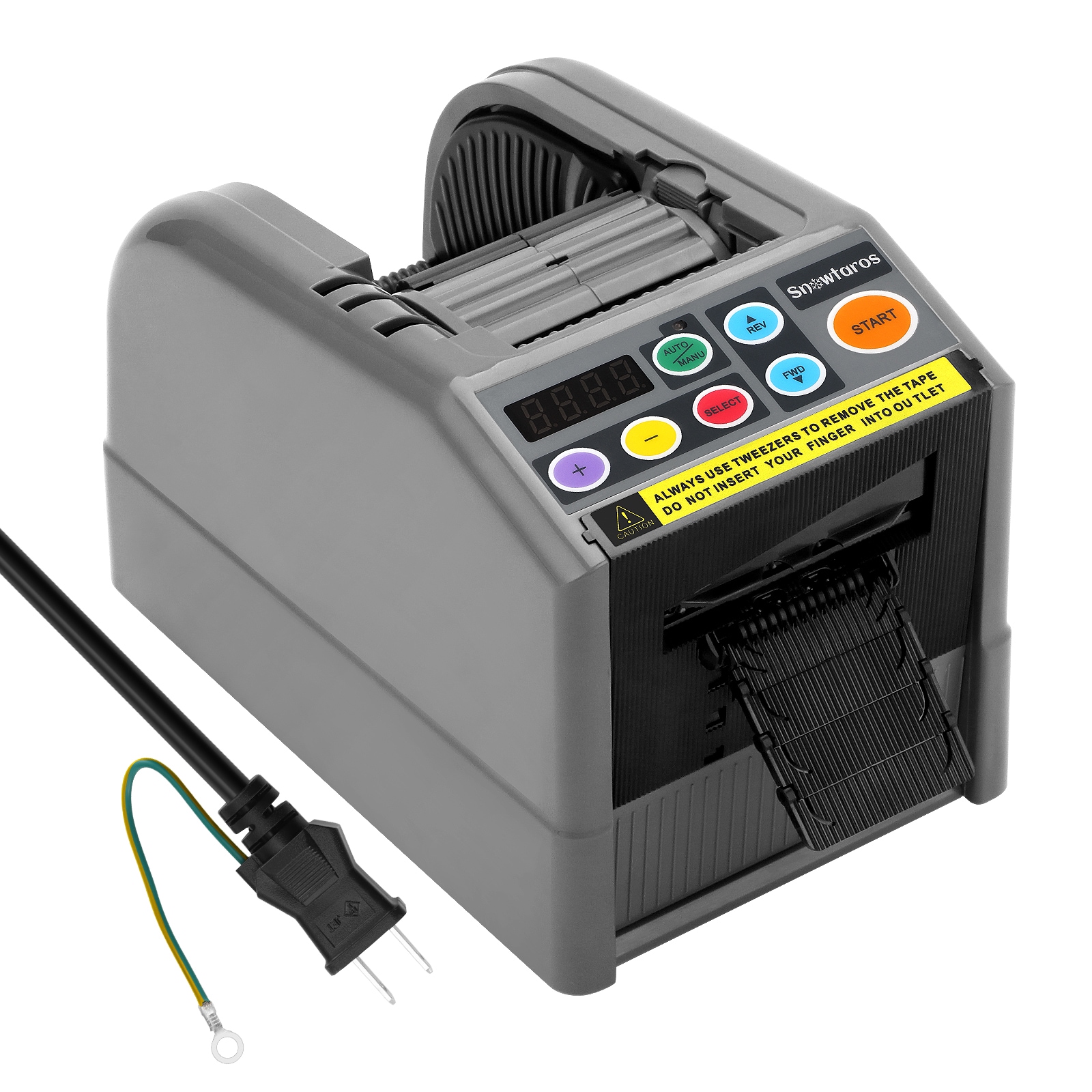 オート テープカッター 業務用 多機能 電動テープカッター マスキングテープ 2本カット対応 自動テープディスペンサー メモリー機能 作業効率UP 包装梱包作業 （6-60 mmテープ適用）