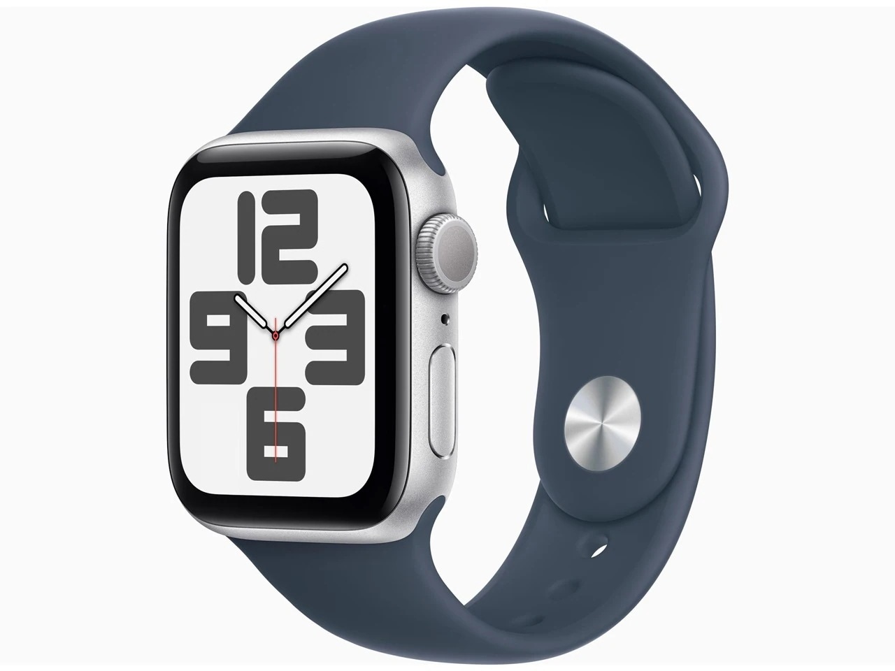 Apple Watch SE 第2世代 GPSモデル 40mm MRE23J/A [シルバー/ストームブルースポーツバンド M/L]