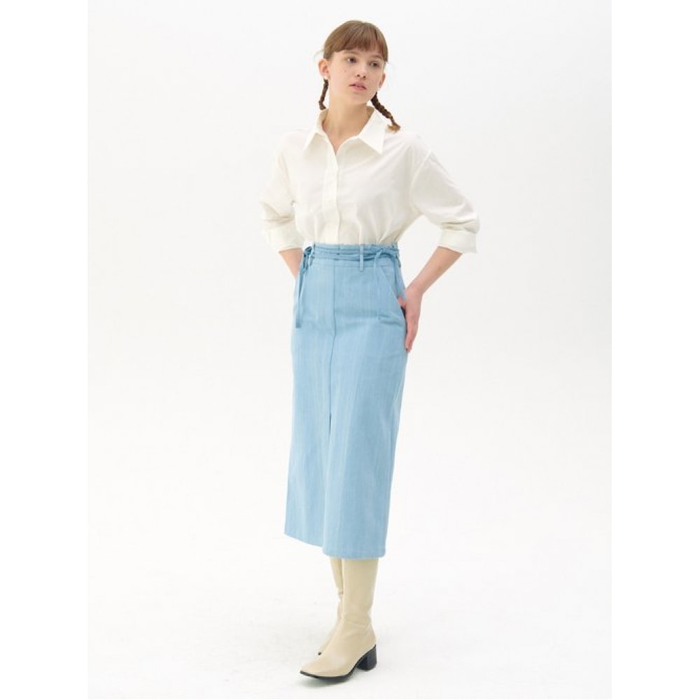 GANISONG (ガニソン) ジャスミンデニム Hラインスカート_ブルー