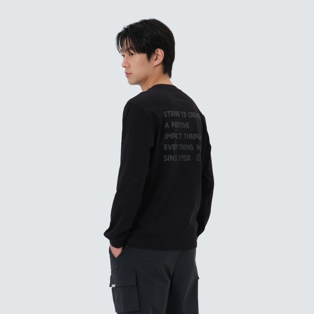 スノーピークアパレルエアロヒートレタリングロングスリーブ T シャツブラック (S25FUFTL24)