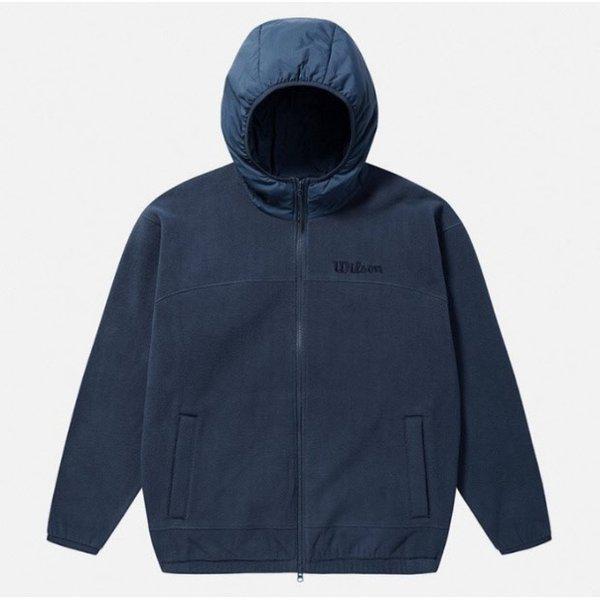 フードジップアップ VQA W244001LFJO3-DNY 男性 W フリース フルジップ ジャケット