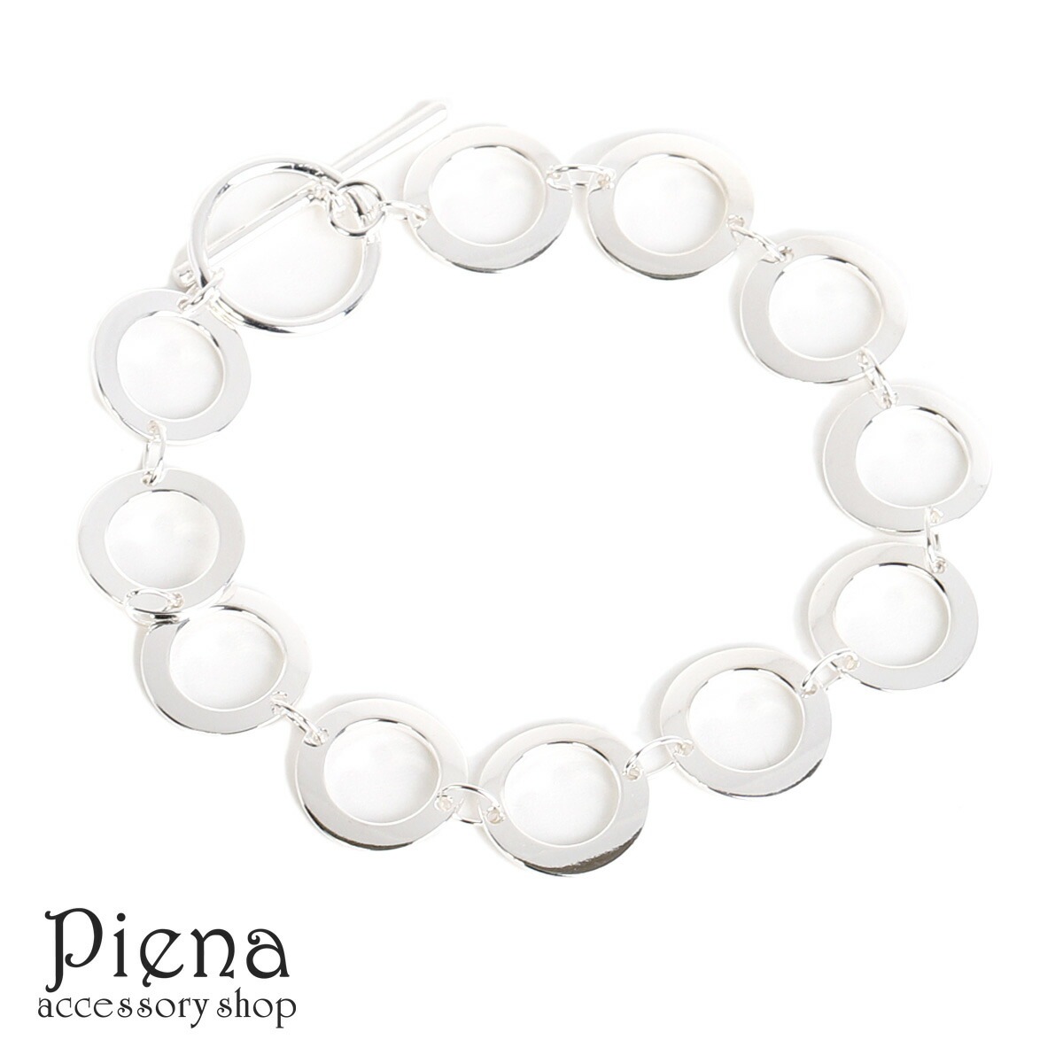 ブレスレット レディース シルバー925製 デザインチェーン 丸形 チェーンブレスレット シンプル