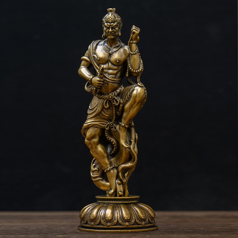 手作 不動明王 金剛杵 黄銅製の強力な護法神器修行や瞑想時に心の安定と邪気払いを導く存在