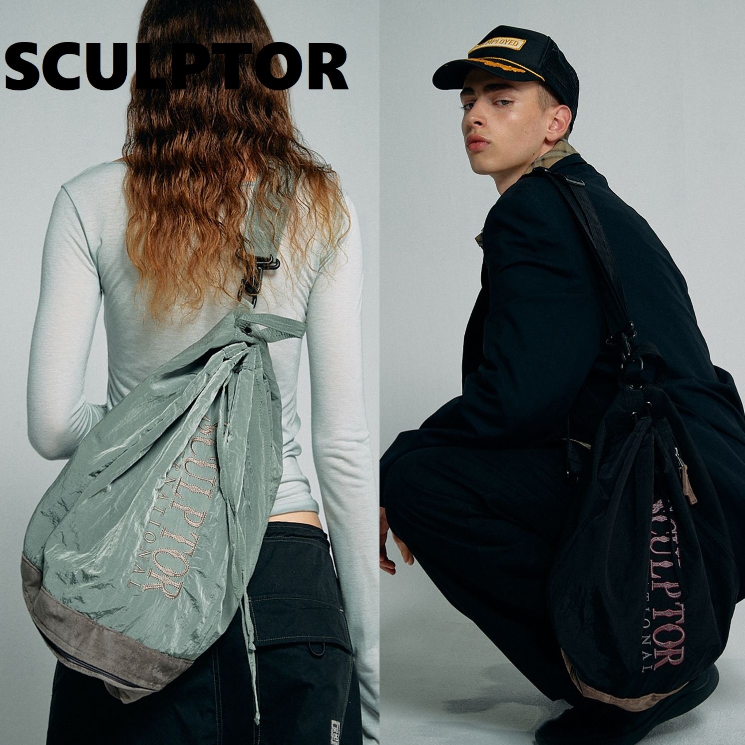 新学期ファッション Two Way Bucket Messenger Bag