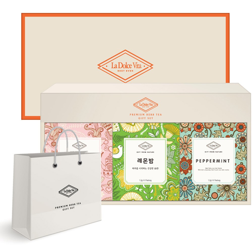 ラドルチェヴィータプレミアムハーブティー3種ギフトセット+ショッピングバッグハイビスカス1.2g...1セット