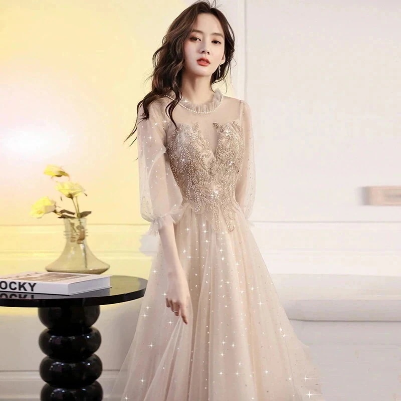 入荷高級感おしゃれ結婚式ワンピースドレスウェディングドレス花嫁ロングドレス成人式同窓会演奏会司会発表会卒業式パーティードレスワンピース 6,494円
