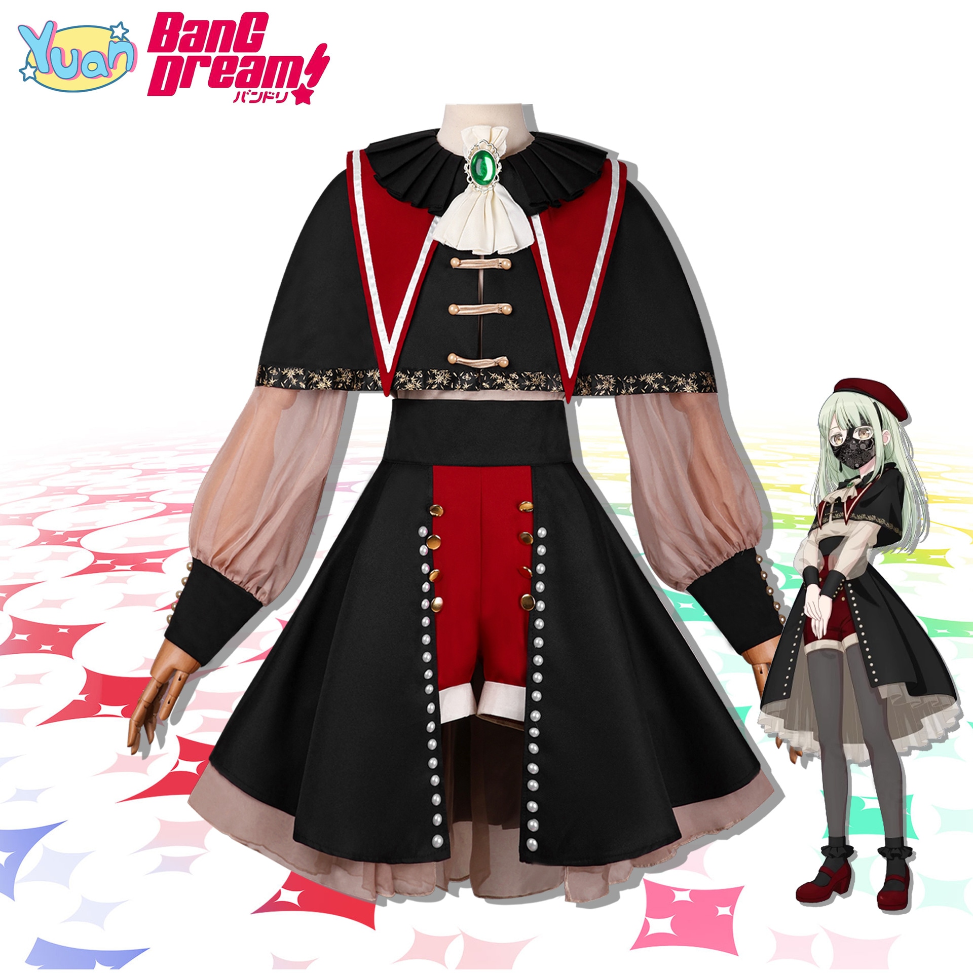 Ave Mujica 若葉睦コス服舞台アニメパフォーマンス衣装