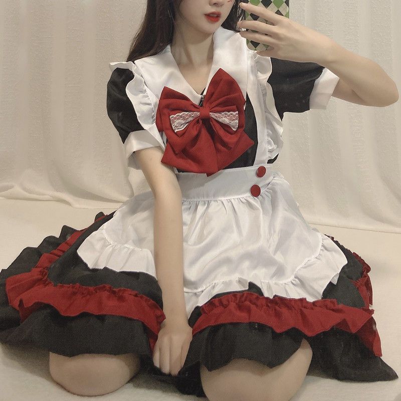 【期間特恵】店舗お勧め!ロリータ 二次元 ハロウイン 韓国風ファッション 大人気ロリスーツコスプレ かわいいCOSメイド服大きめサイズ日系メイドワンピースセクシーロリータ制服学生二次元日常