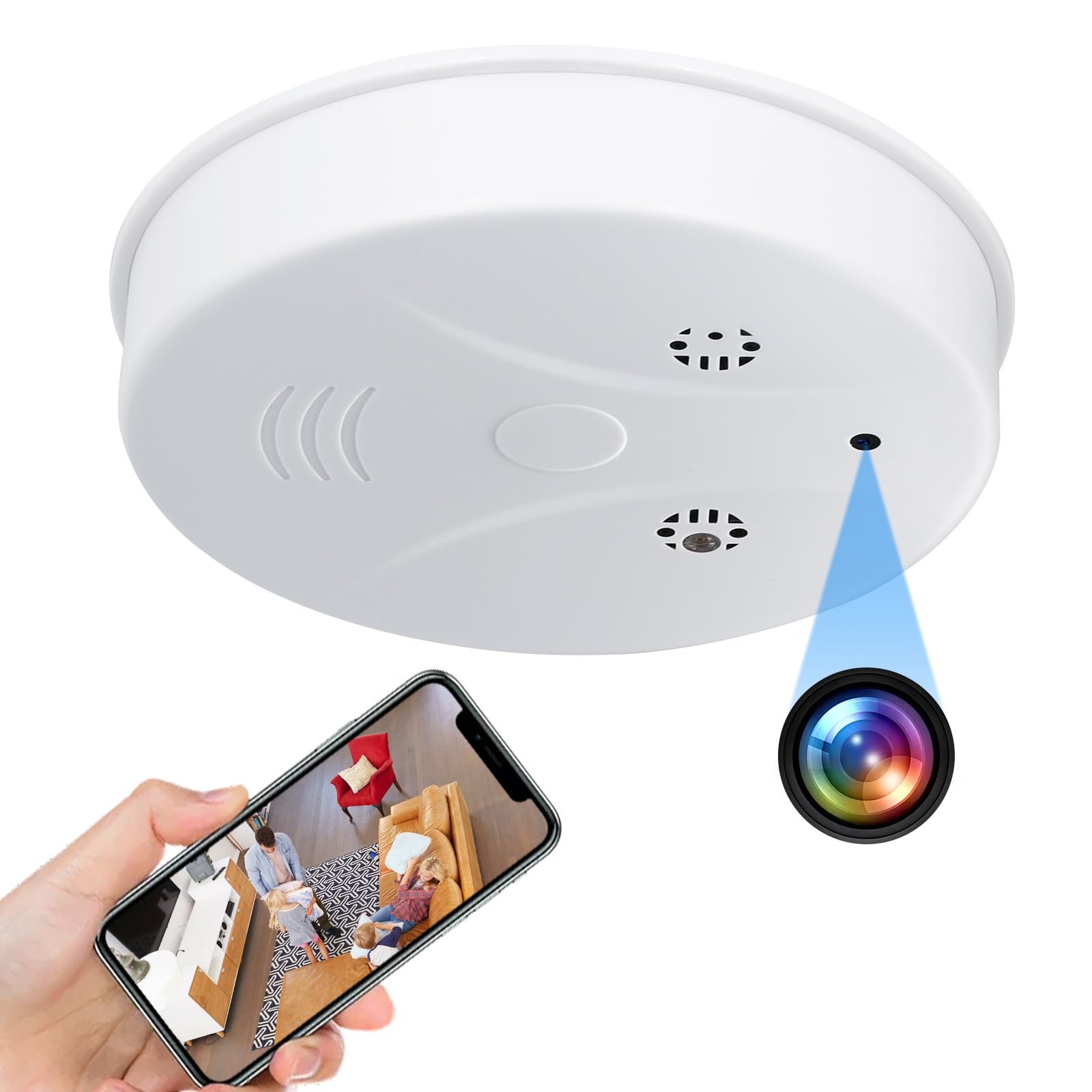 小型カメラ ZHTNC 防犯カメラ WiFi 超小型カメラ スマホで遠く離れた場所から遠隔撮影＆操作 ビデオカメラ 天井からバレずに撮影 256まで対応 長時間録画 充電しながら録画 上書き録画 ナイ