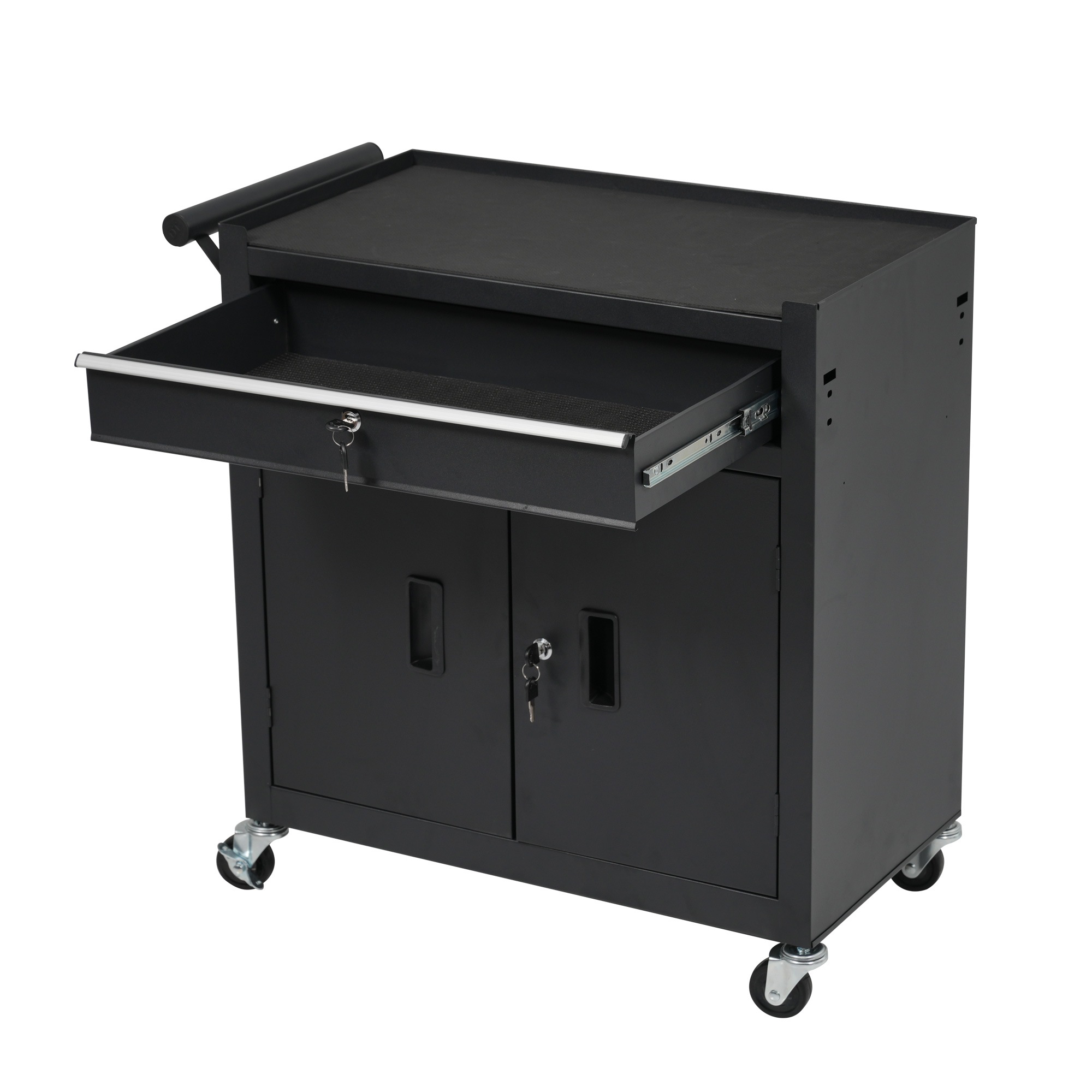 【国内発送Ｍ】2048ツールキャビネット ツールワゴン ツールカート工具カート ロールキャビネット スチール ローラーキャビネット ハンドル W76×D37×H75cm DIY 引き出し 鍵付き キャ