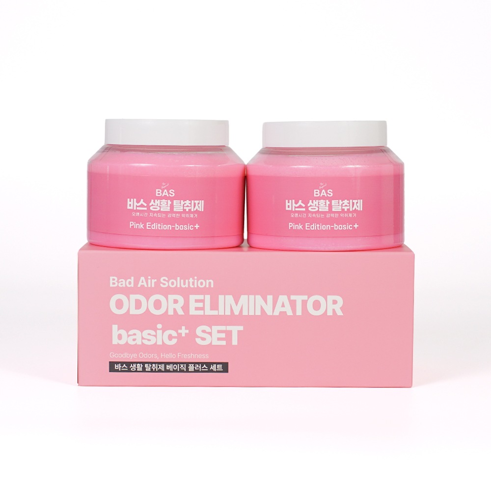 BASバス タバコの消臭剤 トイレ屋さんの固形消臭剤 ピンク 350g2個